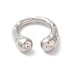 Rack Plating Brass Open Cuff Rings for Women RJEW-S407-06P-2