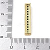 Rack Plating Brass Pave Cubic Zirconia Connector Charms KK-K341-42G-4