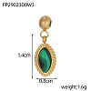 304 Stainless Steel & Synthetic Malachite Beaded Charms STAS-OY006-01G-2