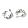 Non-Tarnish 304 Stainless Steel Twist Round Earrings LS-EJEW-K244-29P-2