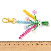 Copper Wire Wrapped Glass Seed Beads Bouquet Pendant Decorations HJEW-MZ00411-3