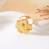 Adjustable 304 Stainless Steel Cuff Open Rings for Women WG3C360-01-1