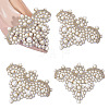 ABS Imitation Pearl & Bead Embroidered Applique Patch DIY-WH0780-11-1