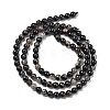 Natural Black Tourmaline Beads Strands G-Q031-A01-4mm-3