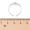 Non-Tarnish 304 Stainless Steel Witch Knot Open Cuff Rings for Women AJEW-U005-01P-4