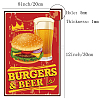 Vintage Metal Tin Sign AJEW-WH0157-034-2