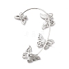 Butterfly Crystal Rhinestone Cuff Earrings for Girl Women Gift EJEW-F275-01B-P-2