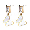 304 Stainless Steel Pave Clear Cubic Zirconia Stud Earrings NH7651-2-1