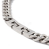 Non-Tarnish 304 Stainless Steel Curb Chains Necklace for Women NJEW-E155-02P-01-4