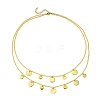 Brass Double Layer Cable Chains Necklaces NJEW-JN05014-4