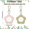 2Pcs 2 Colors PU Leather Pendant Decorations HJEW-CL0001-16B-2