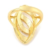 Brass Horse Eye Open Cuff Ring for Women RJEW-M173-08G-2