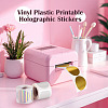 3 Rolls 3 Styles Vinyl Plastic Printable Holographic Stickers OFST-TA0001-10D-9