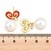 Valentine's Day Brass Clear Cubic Zirconia Dangle Stud Earrings EJEW-Z164-07G-6