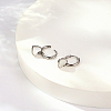 3 Pairs 3 Style 304 Stainless Steel Dangle Hoop Earrings Set ZS0378-4