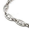 Non-Tarnish 304 Stainless Steel Oval Link Chains Bracelets for Men & Women BJEW-D042-16P-2