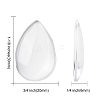 Transparent Teardrop Glass Cabochons GGLA-R024-30x20-2