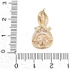 Brass Micro Pave Clear Cubic Zirconia European Dangle Charms Bails X-KK-Q026-14G-3