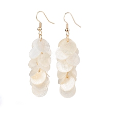 Natural Capiz Shell Cluster Earrings EJEW-JE04472