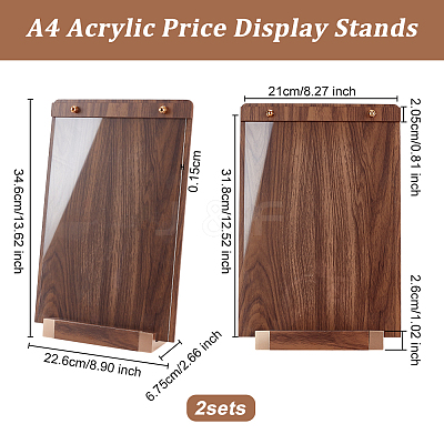 A4 Acrylic Price Display Stands ODIS-WH0086-718-1
