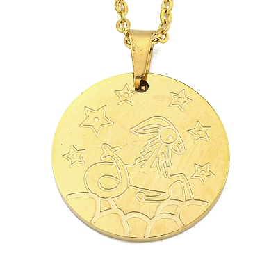 Constellation Pendant Necklaces NJEW-S422-04G-10-1