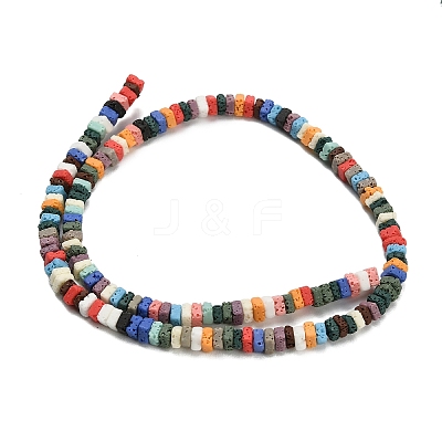 Synthetic Lava Rock Beads Strands G-A317-D01-01-1