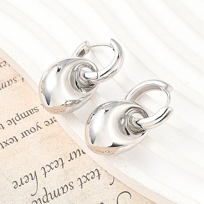 Nuggets Brass Hoop Earrings for Women EJEW-U057-06B-02P-1