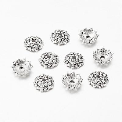 Tibetan Style Alloy Bead Caps X-LF1650Y-1
