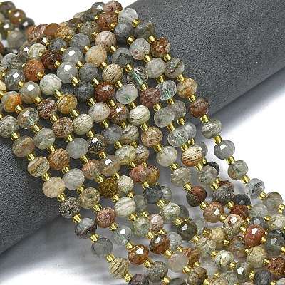Natural Lodolite Quartz Beads Strands G-K389-E37-01-1