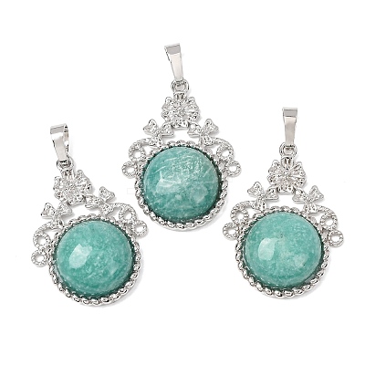 Natural Amazonite Pendants GG-CBA0251-09D-P-1