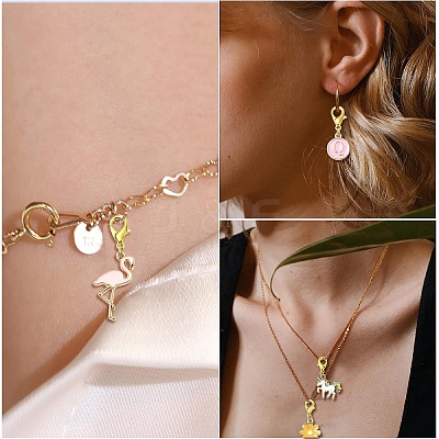 50Pcs Alloy Enamel Pendant Decorations HJEW-YW00386-1
