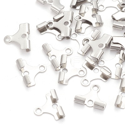 Tarnish Resistant 304 Stainless Steel Folding Crimp Ends STAS-M250-02-1