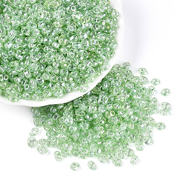 Transparent Colours Luster Glass Seed Beads SEED-N008-09D-1