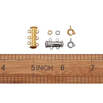 Brass Magnetic Slide Lock Clasps KK-TA0007-17-1