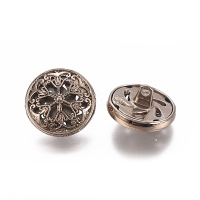 Alloy Shank Buttons BUTT-WH0014-05A-1