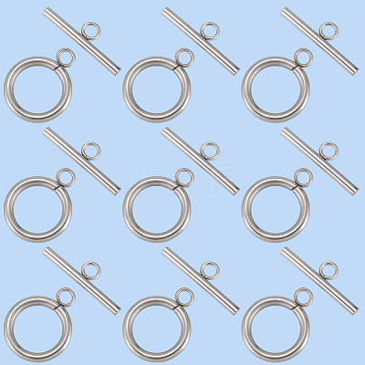 50Pcs 304 Stainless Steel Toggle Clasps STAS-BBC0007-49-1