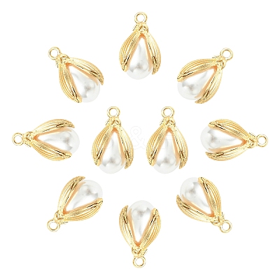10Pcs ABS Plastic Imitation Pearl Pendants FIND-YW0008-30-1
