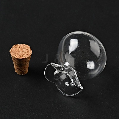Lucky Bag Shape Glass Cork Bottles Ornament AJEW-A039-02B-1