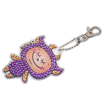 DIY Constellations Pattern Cartoon Keychain Diamond Painting Kits ZODI-PW0001-107B-1