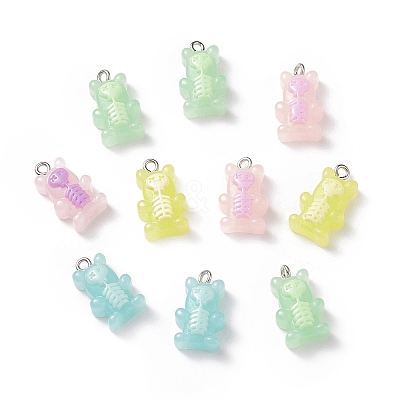 Opaque Resin Pendants X-RESI-E011-01P-1