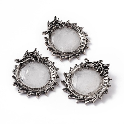 Natural Quartz Crystal Pendants G-G983-01AS-09-1