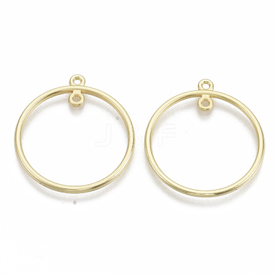Alloy  2-Loop Link Pendants PALLOY-S132-040B-G-1