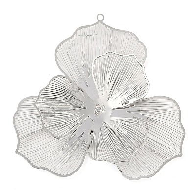 Flower Brass Big Pendants KK-L219-11G-1