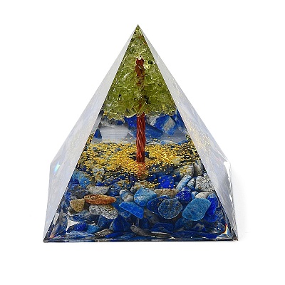 Orgonite Pyramid Resin Energy Generators DJEW-D013-06C-1