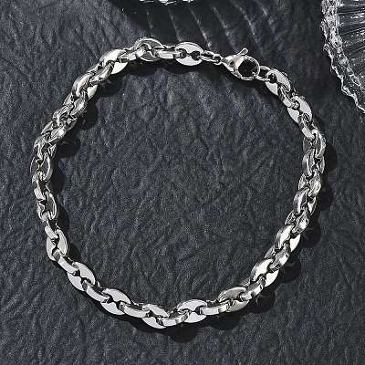 6MM 304 Stainless Steel Oval Link Chain Bracelets SA-CBA2696-19P-1