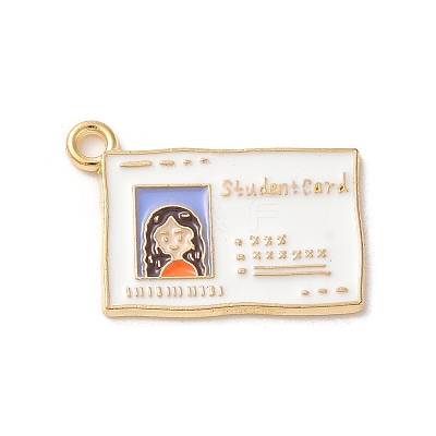 Graduation Season Alloy Enamel Pendants ENAM-R147-08D-G-1