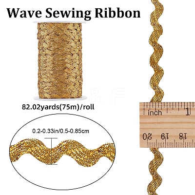 Wave Bending Fringe Trim OCOR-GF0004-40G-1