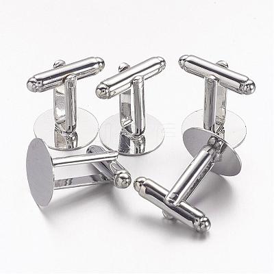 Brass Cufflinks KK-G216-P-1