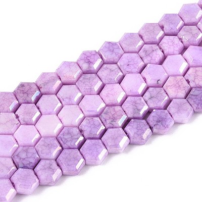 Anti-Tarnish Electroplate Glass Beads Strands GLAA-T028-6mm-02G-1