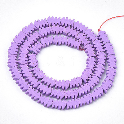 Spray Painted Non-magnetic Synthetic Hematite Beads Strands G-T116-13-09-1
